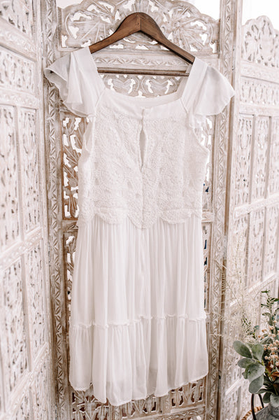 It's A Love Story White Crochet Lace Dress