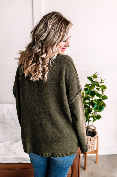 Winter Is Coming Sweater In Olive
