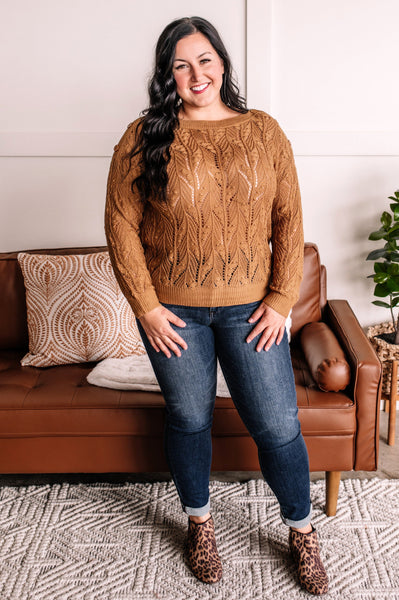 That’s A Latte Knit Sweater In Golden Acorn