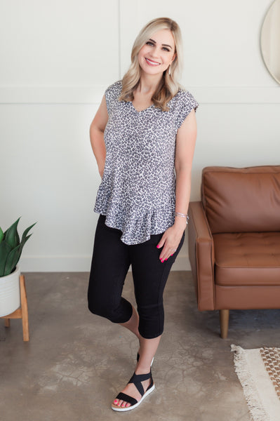 Iron Out The Details Asymmetrical Top In Leopard